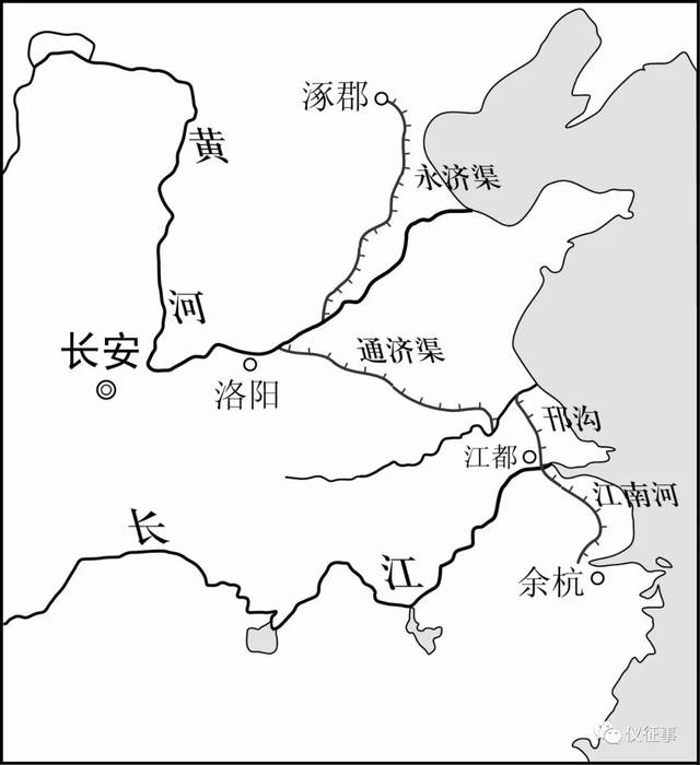 大运河地图简笔画手绘图片