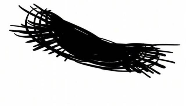 ①画出草帽的剪影