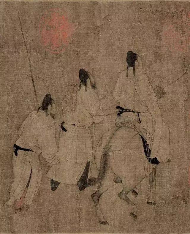 版画】【宋人】宋 佚名 《雪山行騎圖》北京故宮博物院藏 中国古