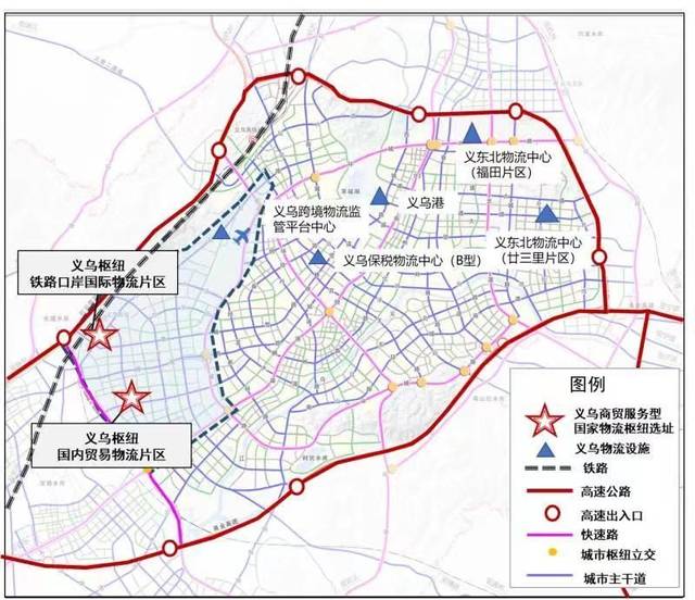 义乌交通规划图2030图片