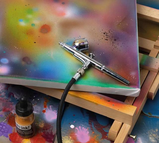 迷你丙烯技法⑦——喷枪绘画