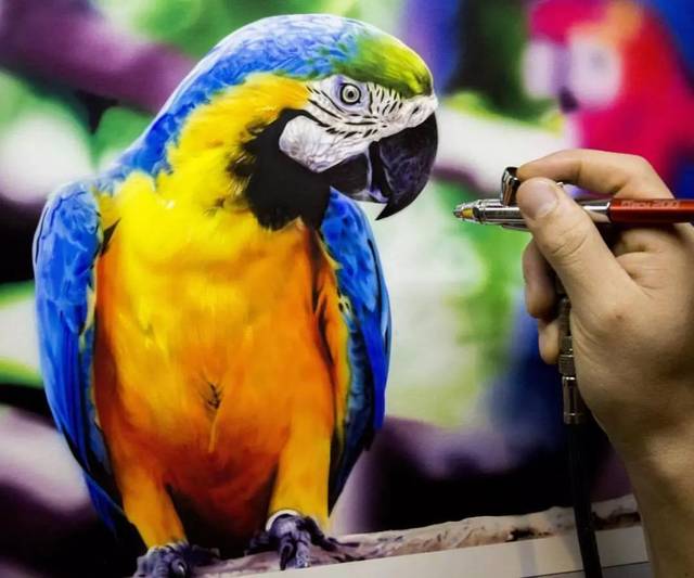 迷你丙烯技法⑦——喷枪绘画