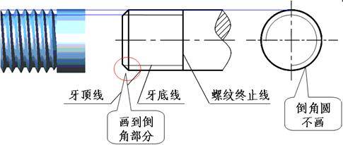 cad螺纹线画法图片