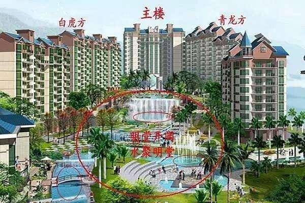 【2】明堂宽敞,堂前水聚天心,众水朝堂之局或收拜堂水,仓板田水朝之類