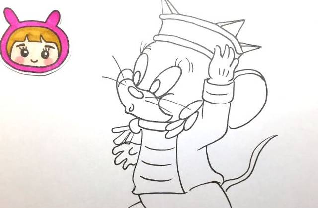动漫绘画馆猫和老鼠游戏国王杰瑞4岁