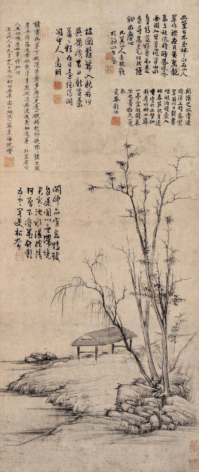 元代倪瓒的代表作图片