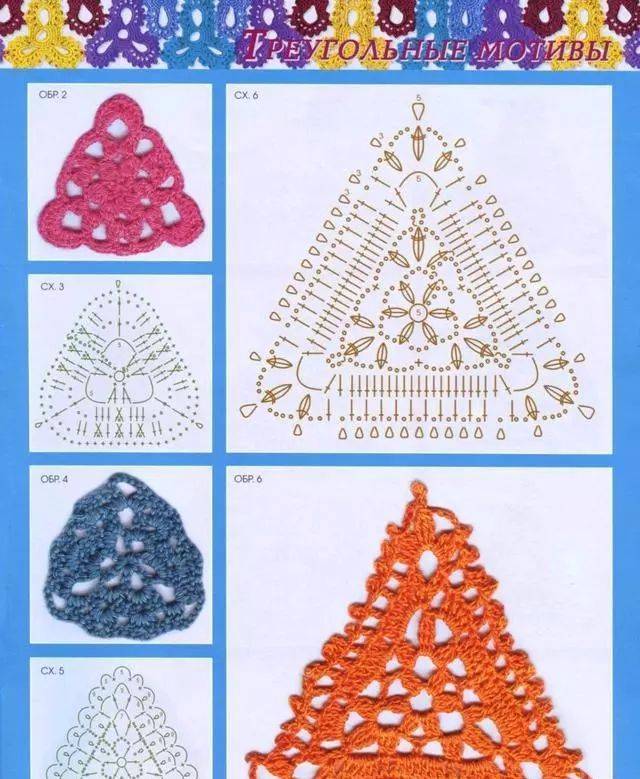 花樣| 鉤針單元花樣圖解大全,百款三角形,六角形,圓形鉤針花樣圖解!