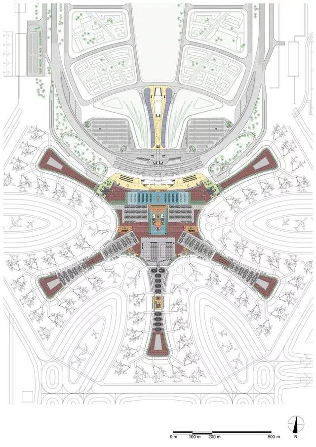 北京大興機場最新全貌平面設計圖