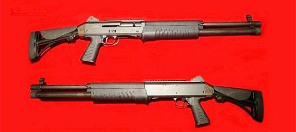 上展出国产cs/la2半自动霰弹枪是中国北方工业推出的一款半自动霰弹枪