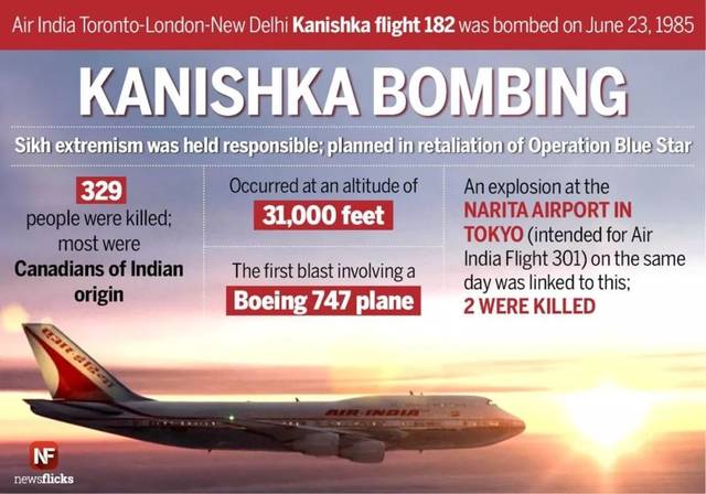 恐怖分子的炸弹航班致329人遇难的1985年印度航空182号航班_手机搜狐网