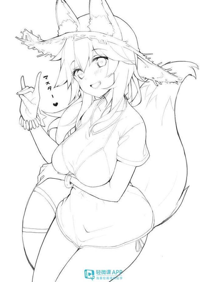 初级线稿超适合新手临摹的动漫线稿
