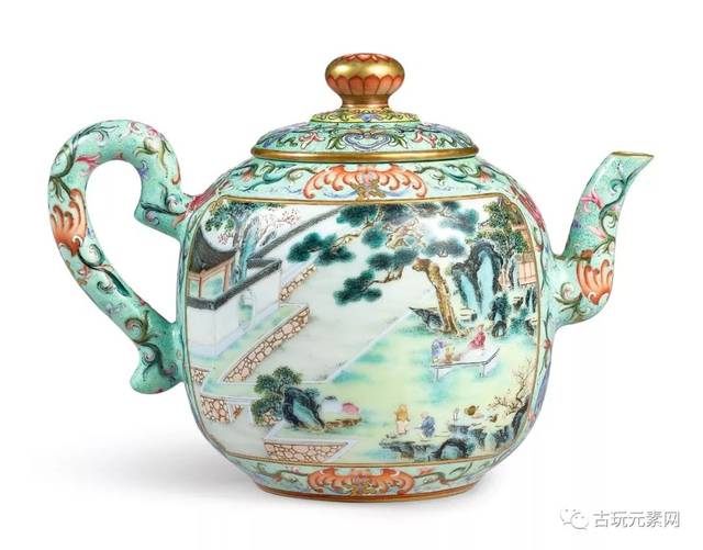 乾隆爷泡茶简直太奢侈了，御制茶壶逾2000万成交！_搜狐网
