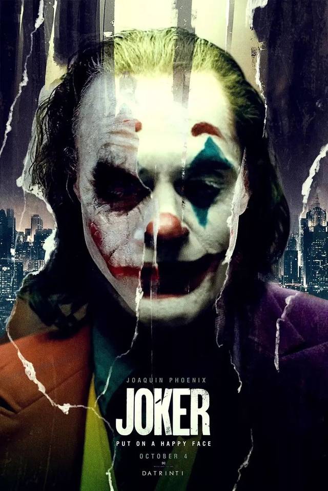 电影《小丑》海报设计欣赏,揭示男主黑化过程