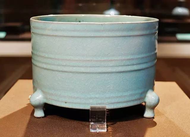館蔵珍品 宋 古陶瓷品 汝窯 雙耳 冰裂紋 三足熏香炉』置物 賞物