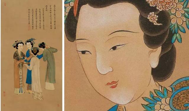 柳叶眉被认为是点睛之笔,正如诗曰「柳眉桃脸不胜春,薄媚足精神.」