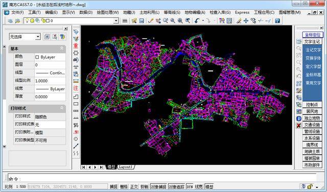 3度分带地形图为例说明如何基于西安80坐标进行查询定位,该cad地形图