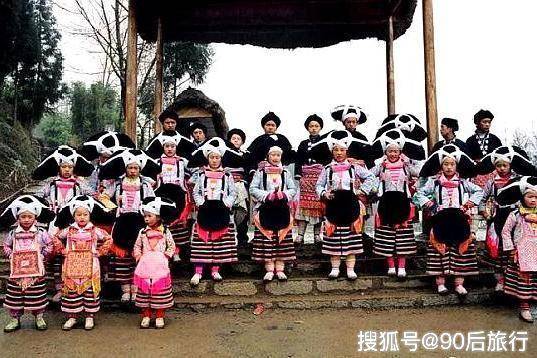 少数民族の刺繍中国貴州長角苗族