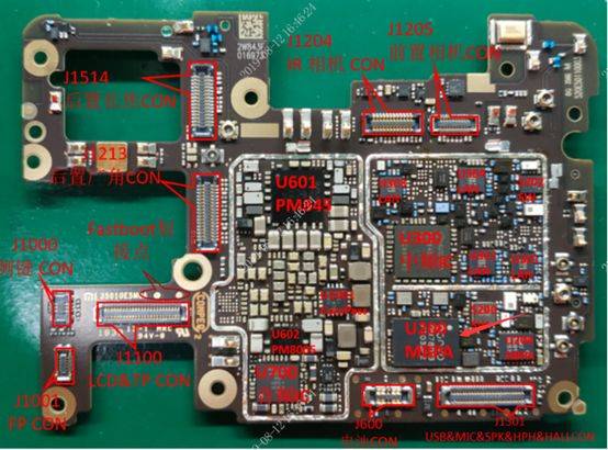 小米mix主板元件分布图图片