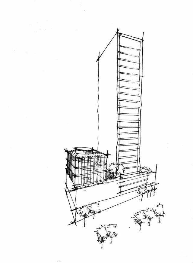 中国尊建筑简笔画图片