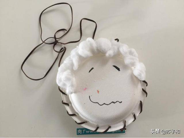 纸盘变雪人挎包,幼儿园中班小制作教案,宝爸宝妈亲子手工课必备