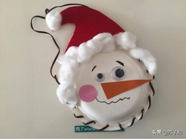 纸盘变雪人挎包幼儿园中班小制作教案宝爸宝妈亲子手工课必备