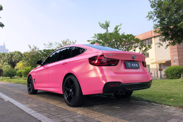 宝马gt320i装贴改色膜哑面钻石金粉—巧手邦汽车贴膜