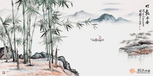 竹子山水画，广西美协会员李国胜作品欣赏品赏_搜狐网