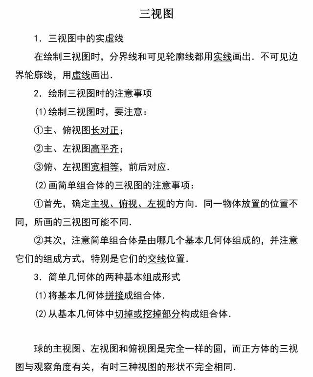 必修二】高中数学必备知识点：1.3.1三视图_手机搜狐网