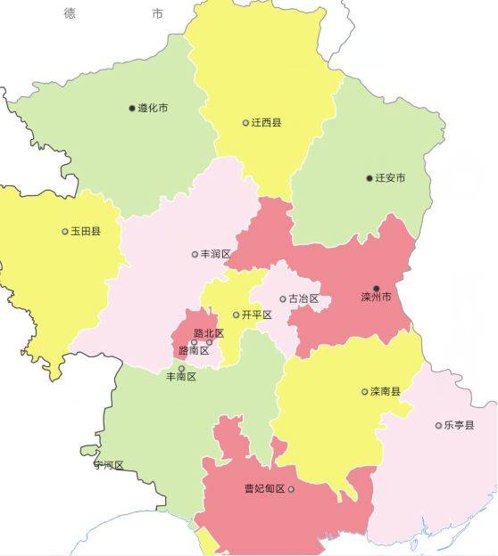 唐山市区域分布