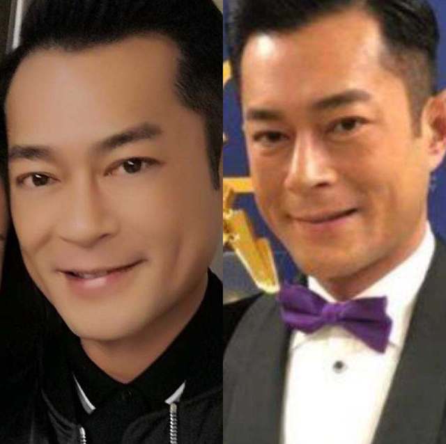 做了一下简单的对比,发现古天乐的确发际线开始后退了