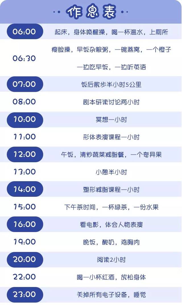 看完明星的作息时间表,你就知道她们为什么比你嫩