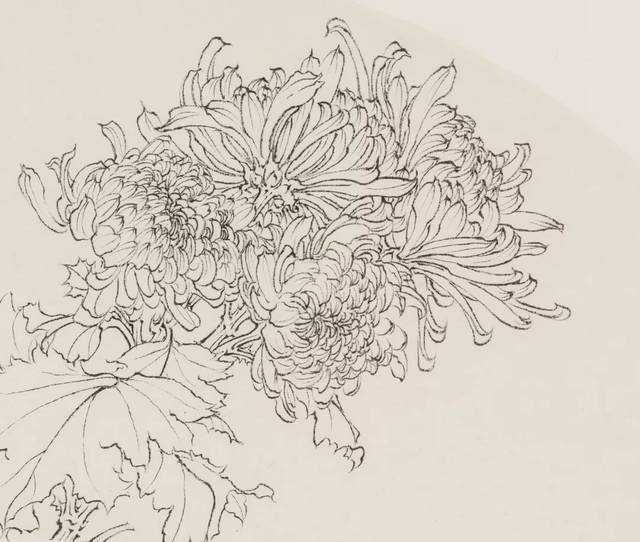 《丛菊傲霜图 》局部一