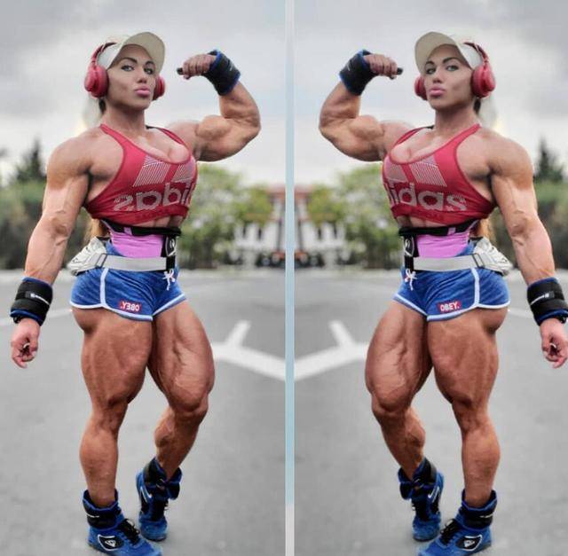 肌肉膨胀 女人图片