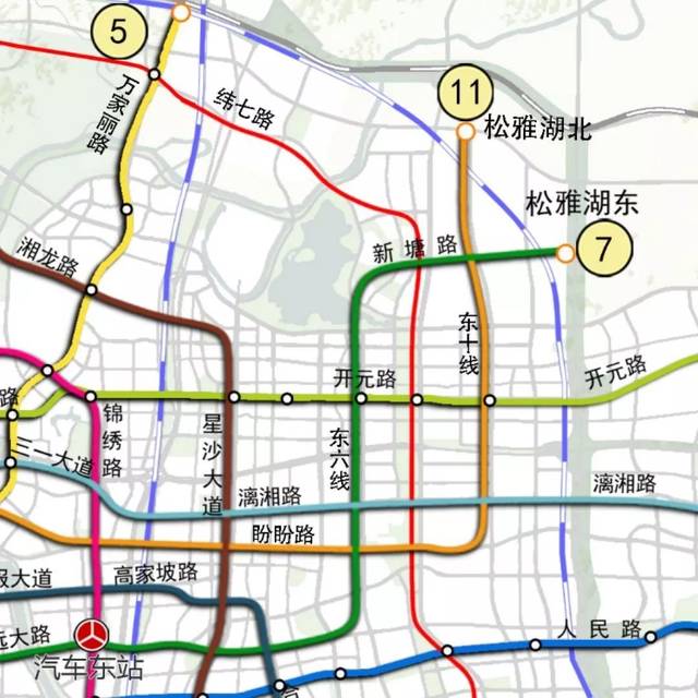 长沙市7号地铁线路图图片