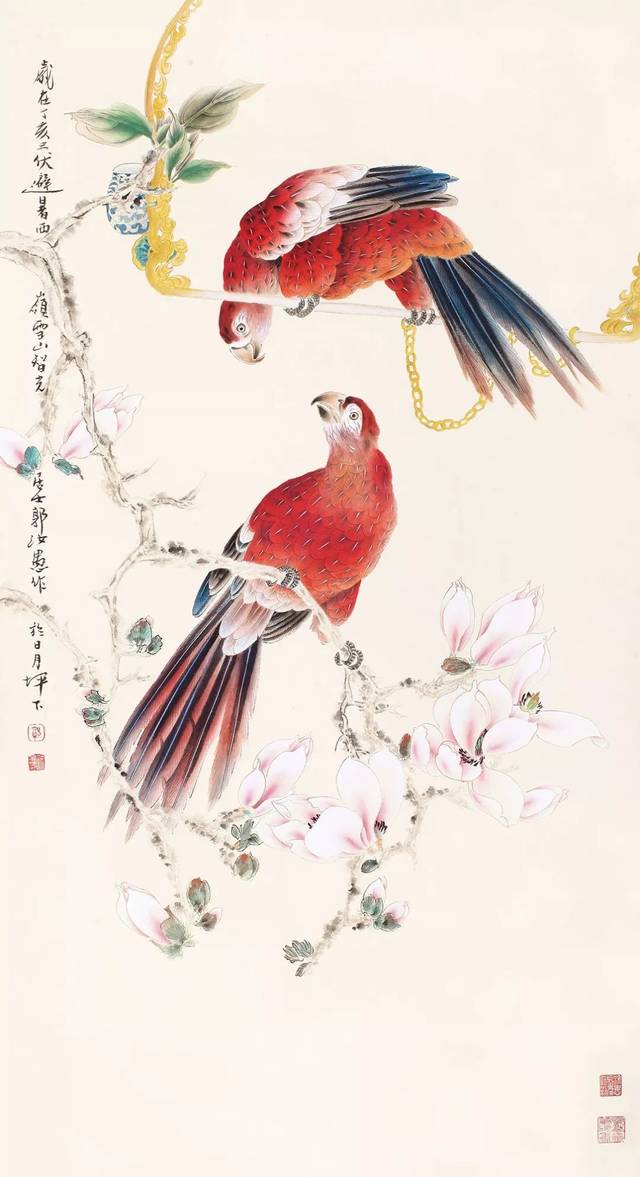 郭汝愚｜一位卓越成就的现代彩墨花鸟画家（90幅）_搜狐网