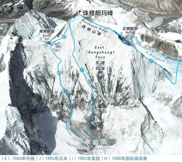玉珠峰攀登路线图片
