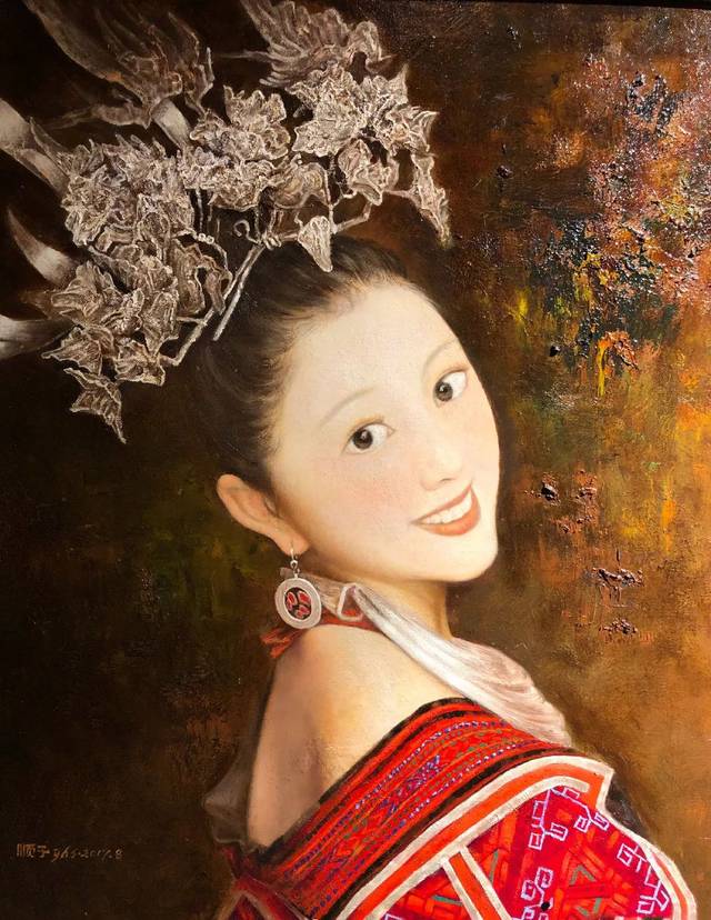 当西方油画遇上苗族姑娘,这些活在画里的她,太美了!