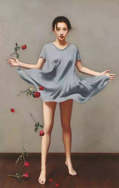 但实际上,李贵君都是用画笔呈现于画布中 似真非真的效果 看了让人目