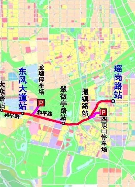 合肥地铁6号线 二期规划图(鸡鸣山路站西延小庙站)