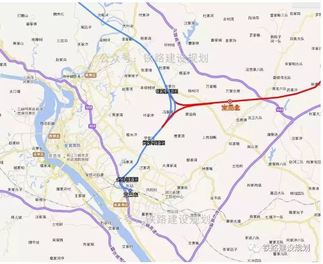 宜昌北站位置示意图