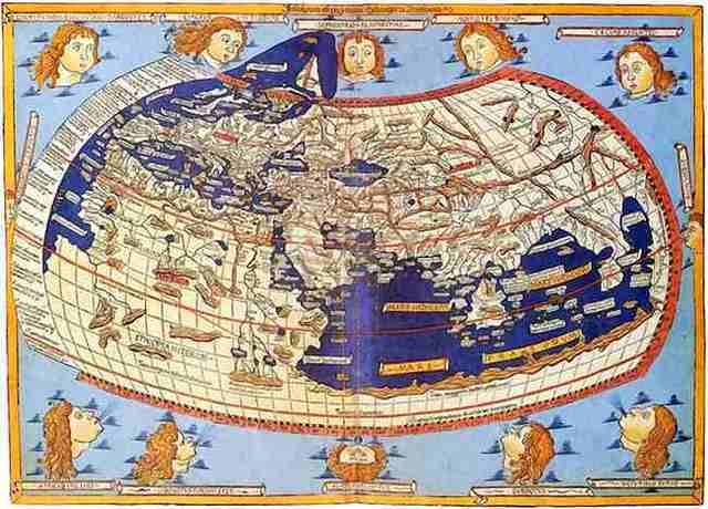 1482年翻印的《地理学指南》插图