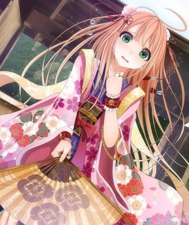 二次元和风美图魅力无限身姿优美的漂亮女生这和服太美了吧