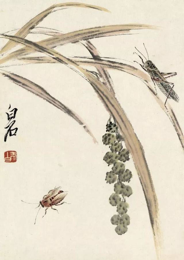 写意草虫基本画法(附齐白石草虫欣赏)