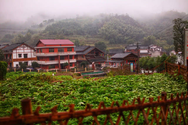 這座位於湖南省新邵縣坪上鎮的小村,被深秋的綿綿細雨斜斜地織在屋頂