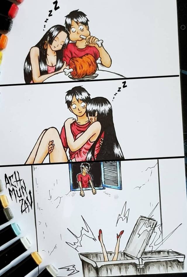 海贼王:路飞和女帝的同人漫画图,最后一张不忍直视