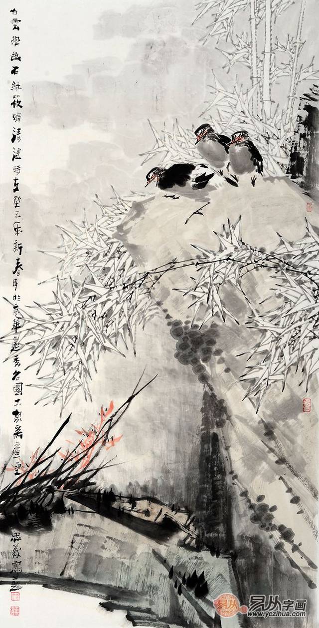 当代写意花鸟画家王忠义作品枝头絮语赏谈