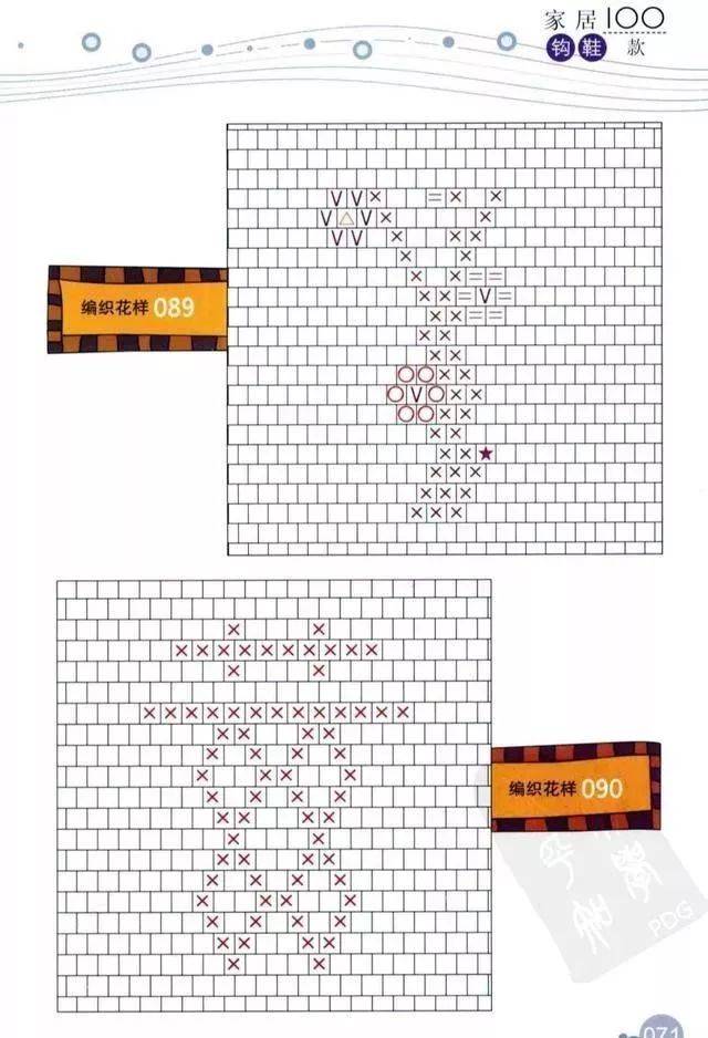 几十款精致钩花-花片图解!(附:家居钩鞋100款拖鞋编织花样图解)