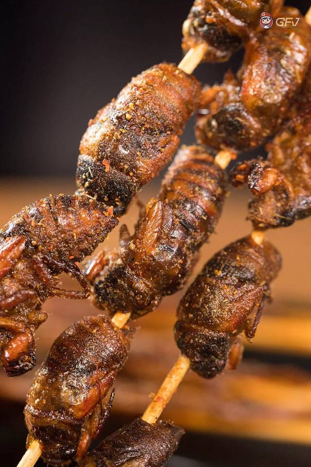 猎奇烧烤店开了!⑤味烤牛蛙,③种烤昆虫,敢吃就打折!