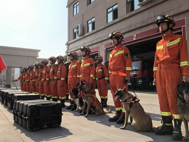 特勤,靖西,平果2個重型地震地震救援隊和1個輕型地震救援隊共13輛消防