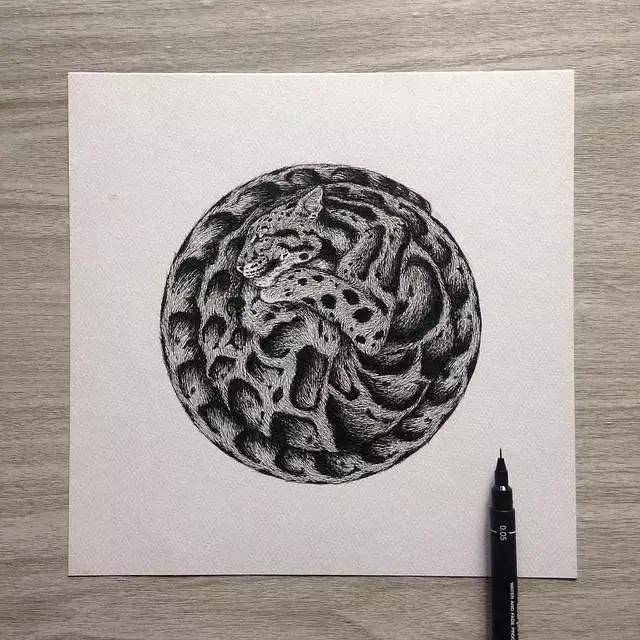 创意针管笔绘画,精致细腻的画面迷醉多少观众的眼睛